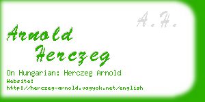 arnold herczeg business card